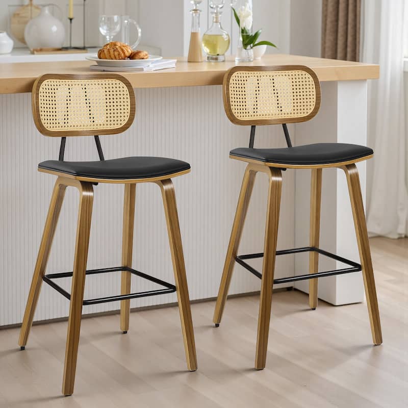 26-Inch Upholstered Counter/ Bar Stools Set of 2 or 3 - 35.1"H x 17.7"W x 19.5"D
