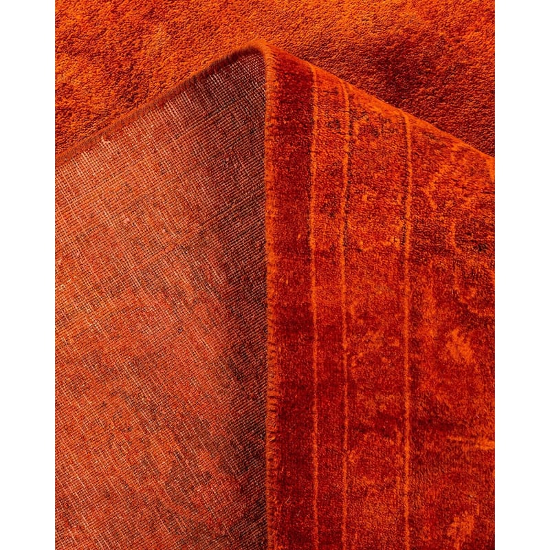Contemporary Overdyed Wool Hand Knotted Area Rug - 6' 2" x 8' 10"
