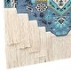 preview thumbnail 15 of 20, Boho Floral Woven Wall Hanging with Macrame Fringe