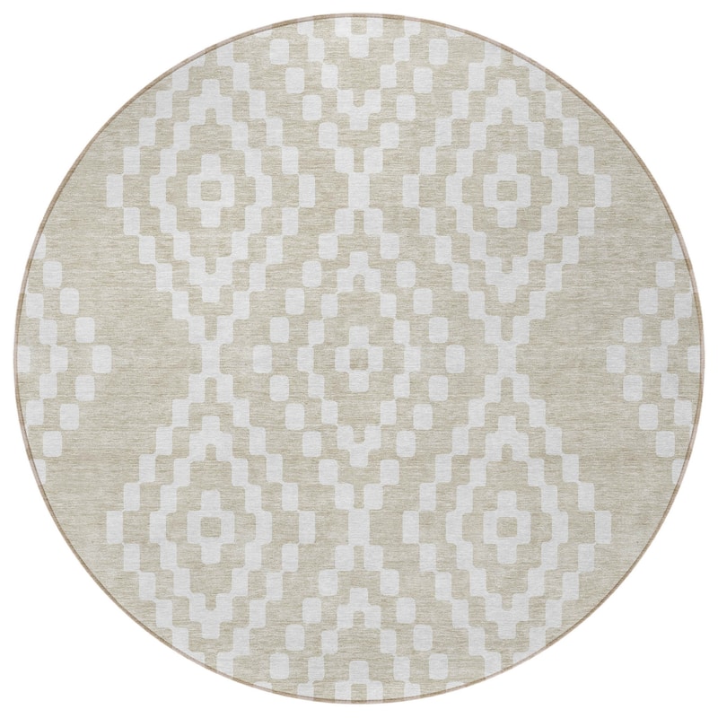 HomeRoots Geometric Transitional Rectangle Outdoor Rug