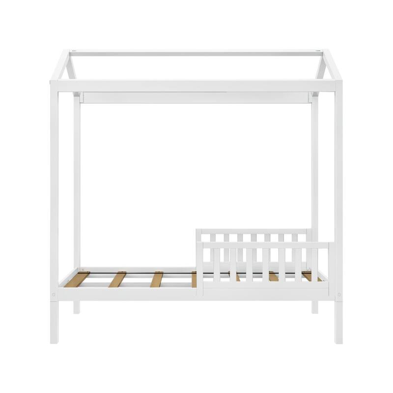 Max and Lily Twin House Bed with Guard Rail