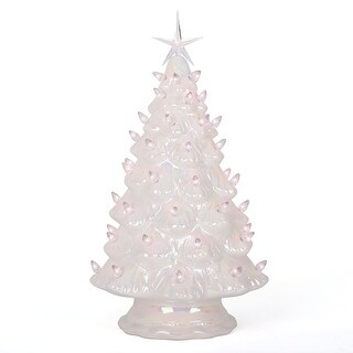 Milltown Merchants Pearl White Ceramic Christmas Tree - Large - Bed ...