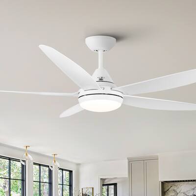 56" Intergrated LED Ceiling Fan with Remote Control with 5 Fan Blade