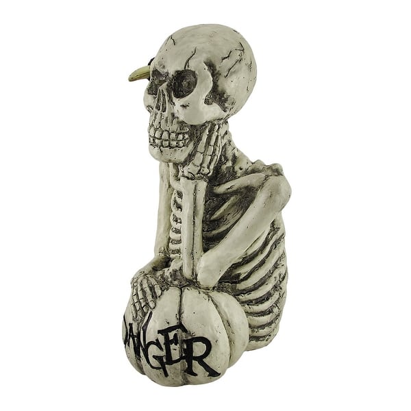 Skeleton And Raven Statue With Light Up Eyes 13.5 In. - Bed Bath 