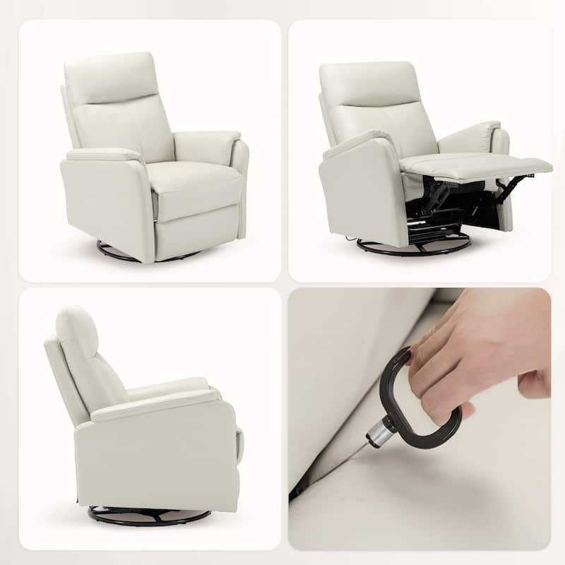 Fabric Recliner Sofa Chair Swivel Rocking Footrest-Single Seat for Living Room