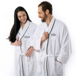 Superior 100% Cotton Embroidered Adult Unisex Luxury Bathrobe