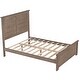 preview thumbnail 3 of 7, Wooden Platform Full Size Bed with Panel Design Headboard and Footboard