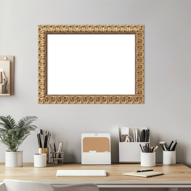 Amanti Art Florentine Gold Framed Dry Erase Magnetic Board