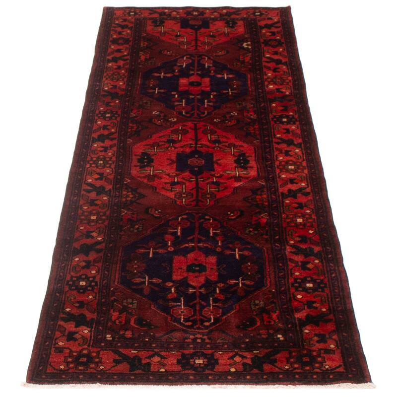 ECARPETGALLERY Hand-knotted Anadol Red Wool Rug - 3'6 x 9'4