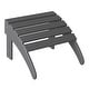 preview thumbnail 35 of 156, Aderson Outdoor Poly Adirondack Chair With Ottoman And Side Table 12-Piece Set