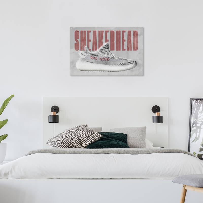 Wynwood Studio Canvas Fashion and Glam Sneakerhead Hype Gray and Modern & Contemporary Wall Art Canvas Print - 24 x 36
