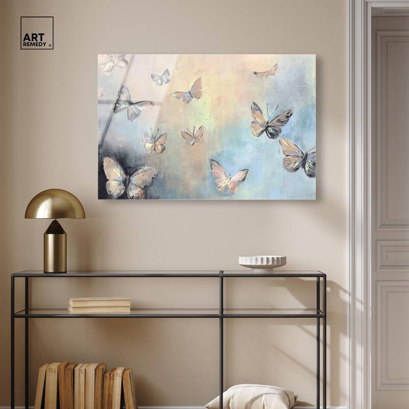 Textured Butterflies I Acrylic by Art Remedy, Ready to Hang
