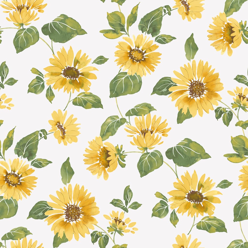 Galerie Wallcoverings Just Kitchens Sunflower Trail Vinyl on Non-woven Matte Wallpaper Roll