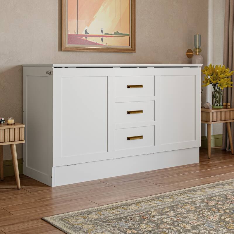 AFI Charleston Murphy Bed Chest with 6" Mattress