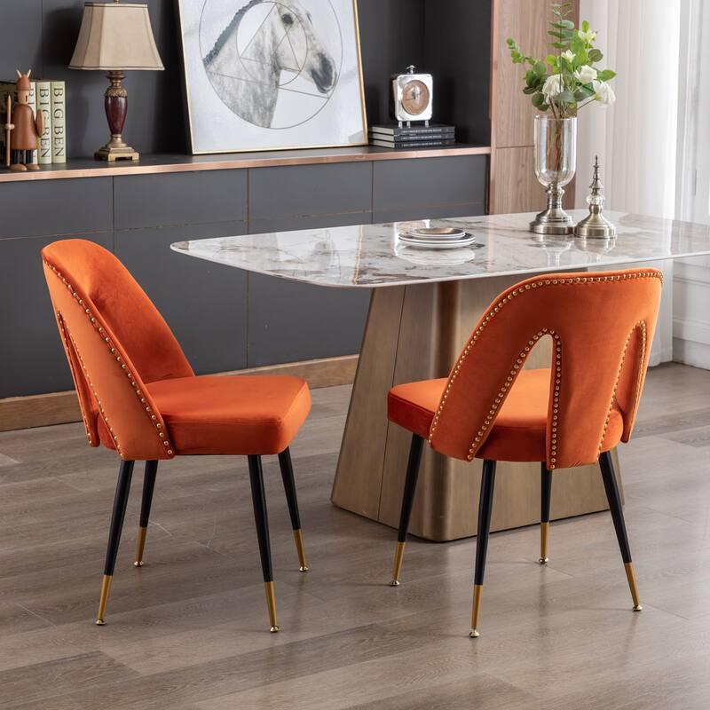 Contemporary Velvet Upholstered Dining Chair