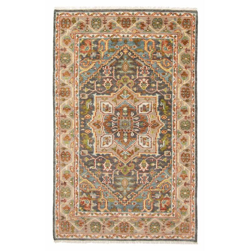 ECARPETGALLERY Hand-knotted Jules Serapi Dark Grey Wool Rug - 4'10 x 8'1 - Dark Grey - 4'10 x 8'1