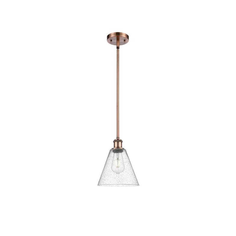 Innovations Lighting Berkshire 1 Light 8" Mini Pendant - Antique Copper/Seedy