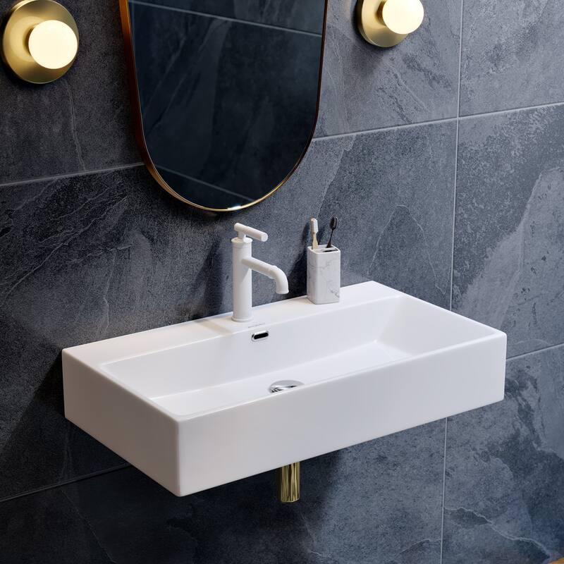 Claire 30” Rectangle Wall-Mount Bathroom Sink