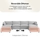 preview thumbnail 34 of 150, Corduroy Sectional Sofa with Removable Ottomans & Ultra-soft Cushions for Living Room & Bedroom