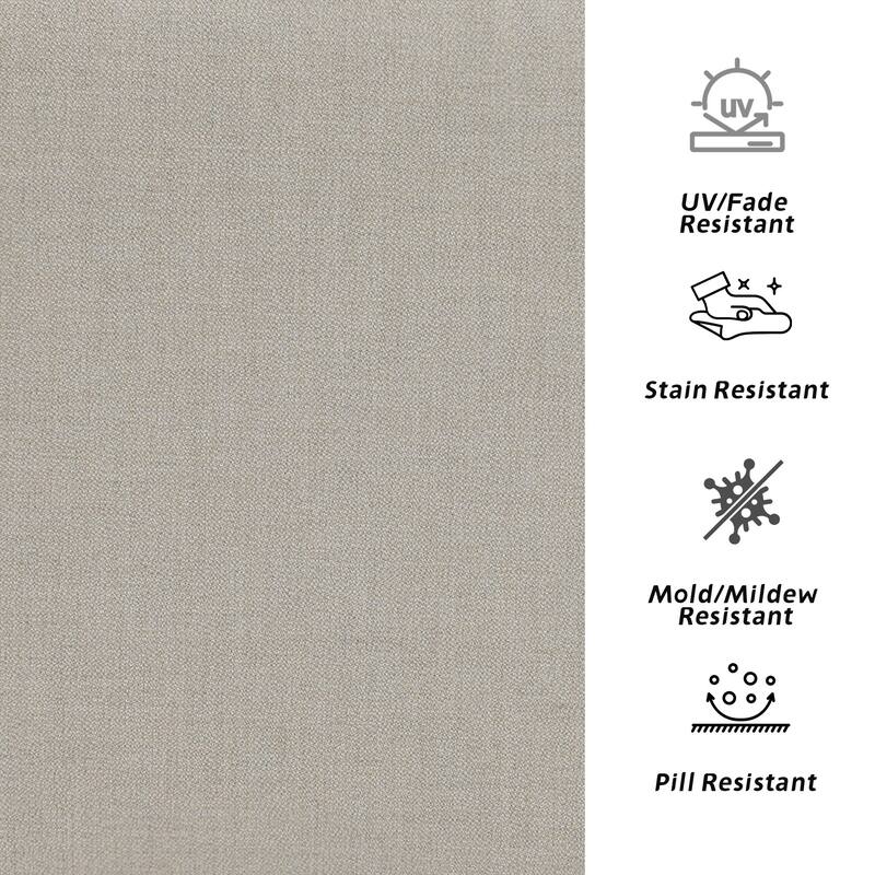 4.7" Thick Sunbrella Outdoor Cushion Set with Back and Seat Cushion