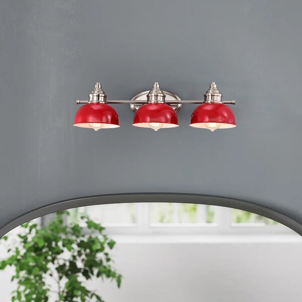 Farmhouse 3 Light Dimmable Bathroom Vanity Light Red 7 26 10 Bed Bath Beyond 34138037