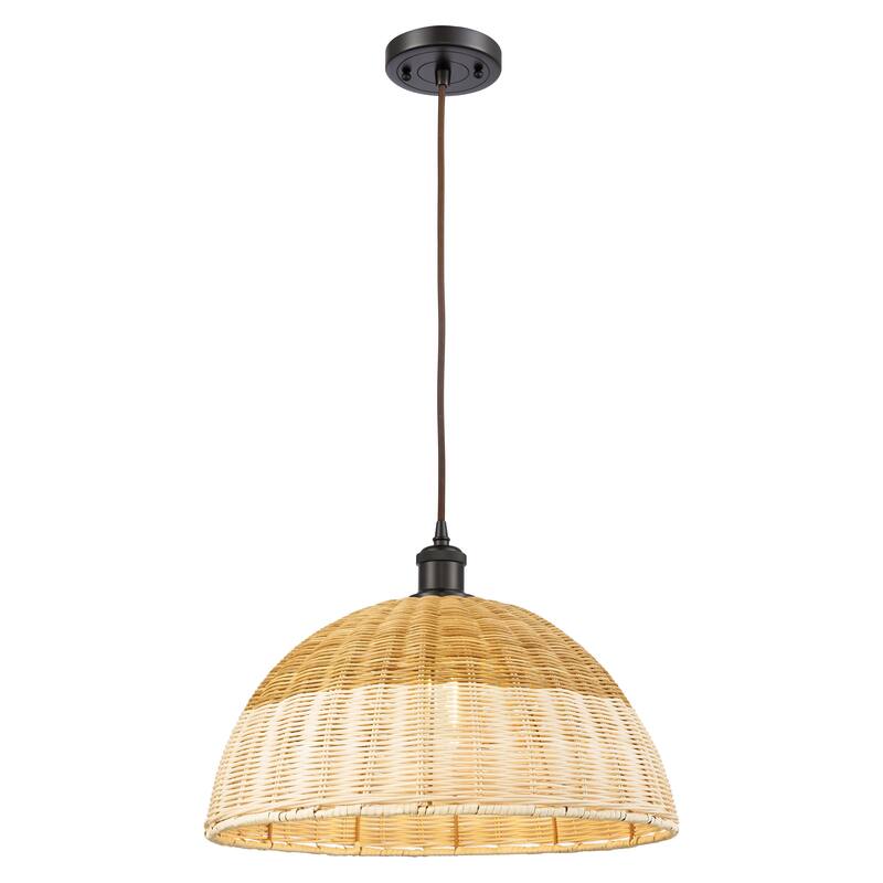 Innovations Lighting Endless Possibilities Ballston - Bristol Natural II - 1 Light 16" Cord Hung Mini Pendant - Oil Rubbed Bronze