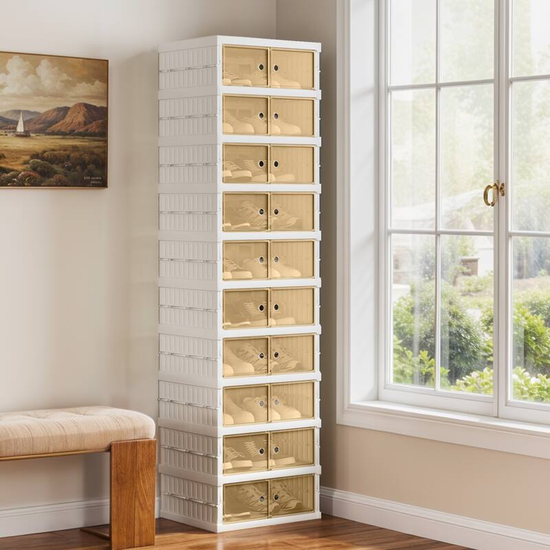 24 Pairs/32 Pairs Shoes Stackable Shoe Storage Box