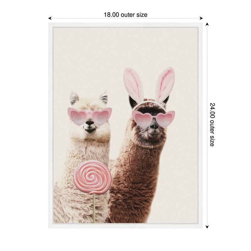 Kate and Laurel Sylvie Animals On Vacation Framed Canvas by July Art Prints