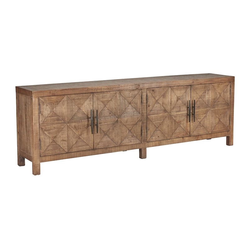 Classic Home Elani 4-Door Reclaimed Pine Wood Sideboard - 103.5Wx19Dx34H