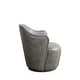 preview thumbnail 6 of 5, Faux Leather Upholstered Swivel Chair, Grey - 24.4"L x 27.8"W x 30.3"H