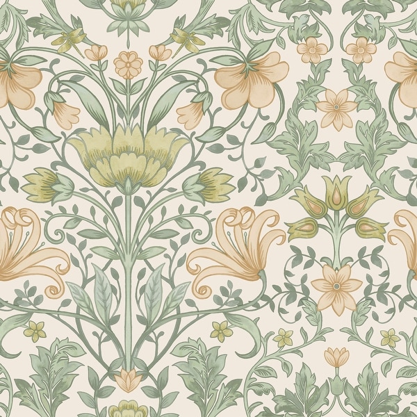 Vintage Floral Non-Pasted Wallpaper undefined 396 in x 20.8
