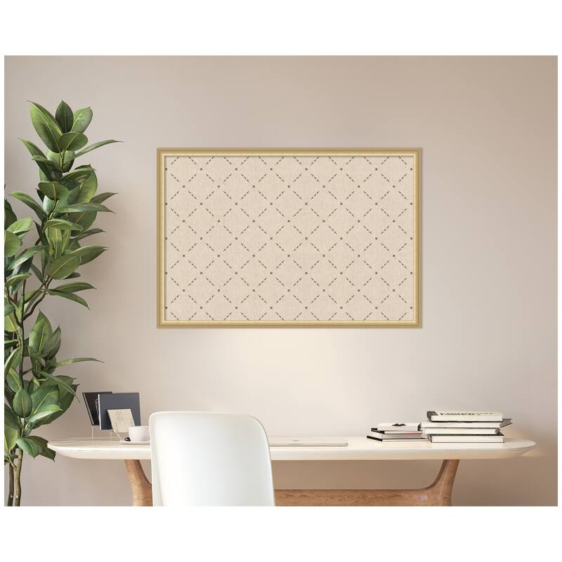 Kate and Laurel Pinboard Green Lattice Print