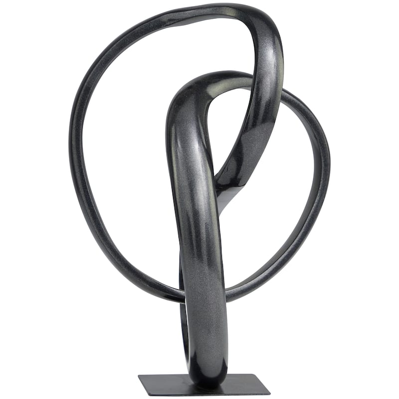 Minimalist Aluminum Metal Abstract Sculpture - Gold or Dark Gray