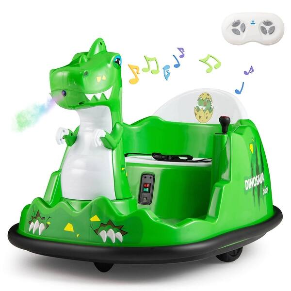 slide 2 of 6, 12V Ride on Bumping Toy w/Remote Control & Spray for Toddlers Aged 2-5 - Green Green