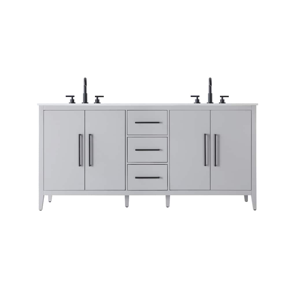 Elegant Lighting VF29372D Millie 72" Free Standing Double Basin Vanity