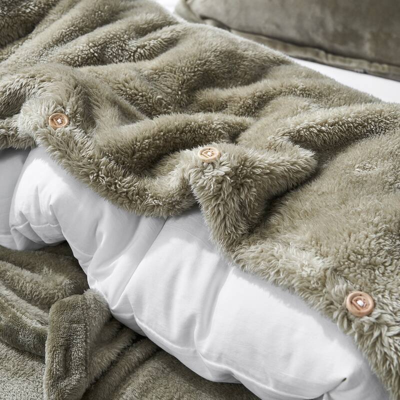 Bae, She Thick - Coma Inducer® Oversized Comforter with Cover - Silver Sage