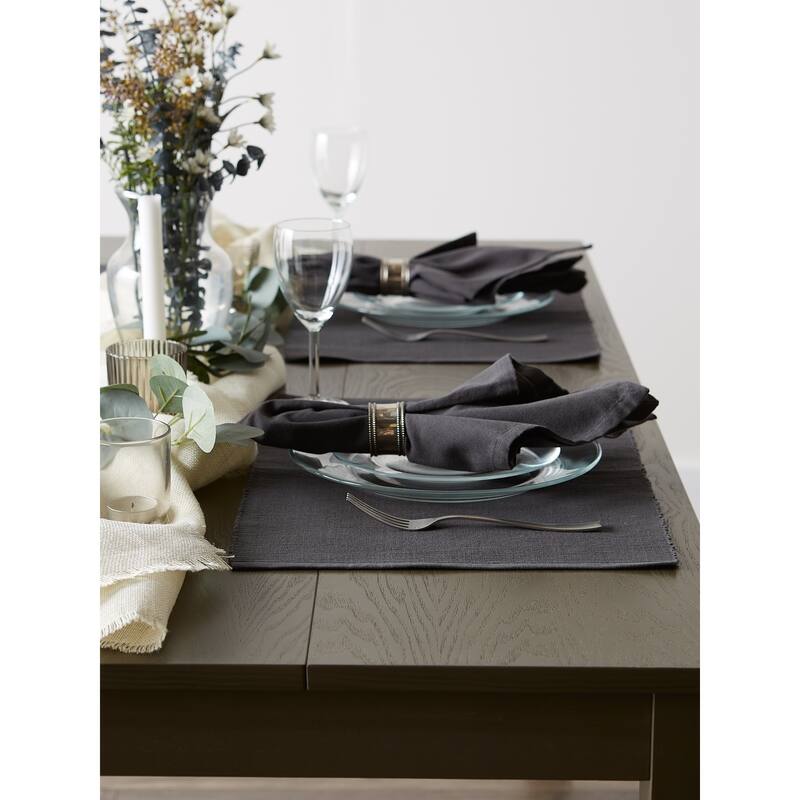 DII Barn Red Ribbed Placemat Set/6