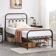 preview thumbnail 6 of 34, Industrial Metal Platform Bed Frame with Headboard Twin/Full/Queen/King Size Bed
