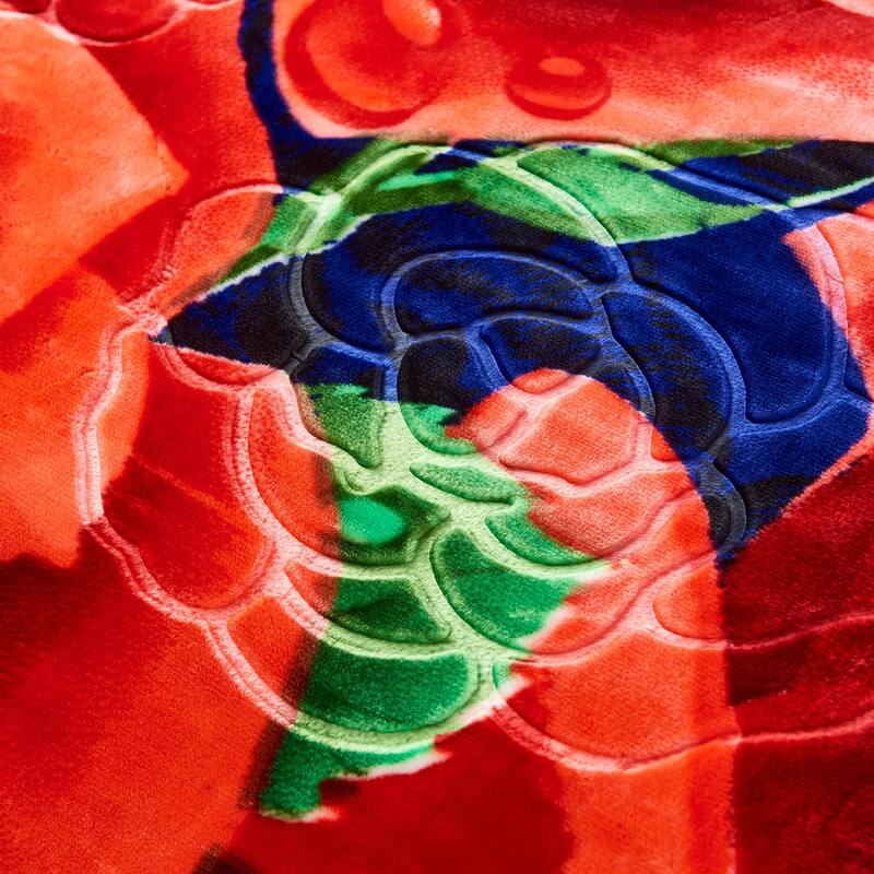 2 Ply Rose Crystal Velvet Blanket 2 Double-sided Design Blanket 7.5-8.5lbs