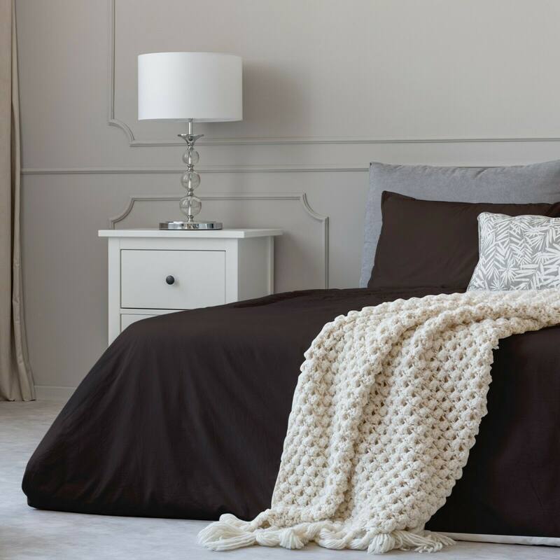 King Size 1800 Series Bed Sheets Deep Pocket 4 Piece Set - 15 Colors - Brown