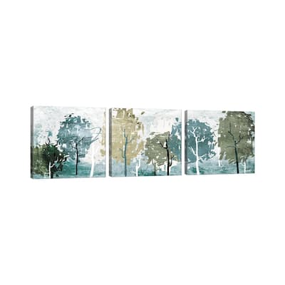 iCanvas "Abstract Forest" by On Rei 3-Piece Canvas Wall Art Set