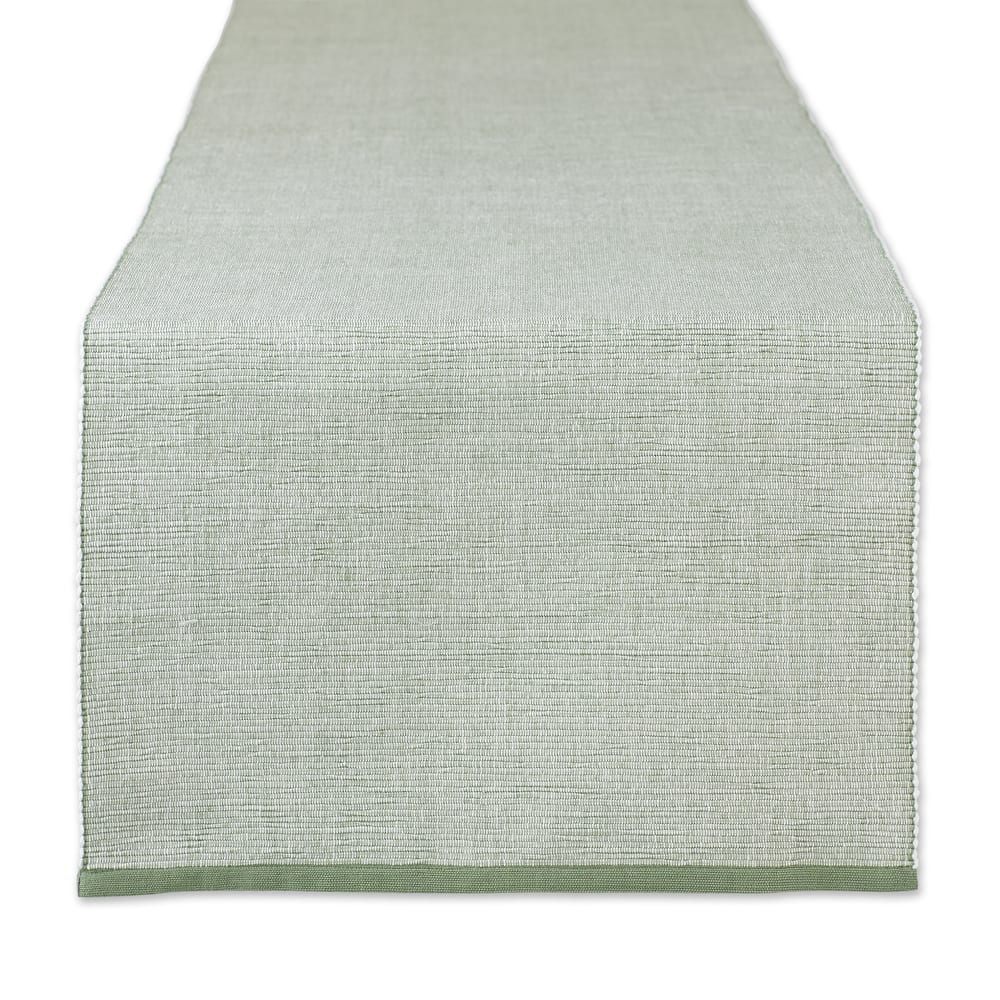 DII Mineral Eco-Friendly Chambray Fine Ribbed Table Runner 13x72 inches