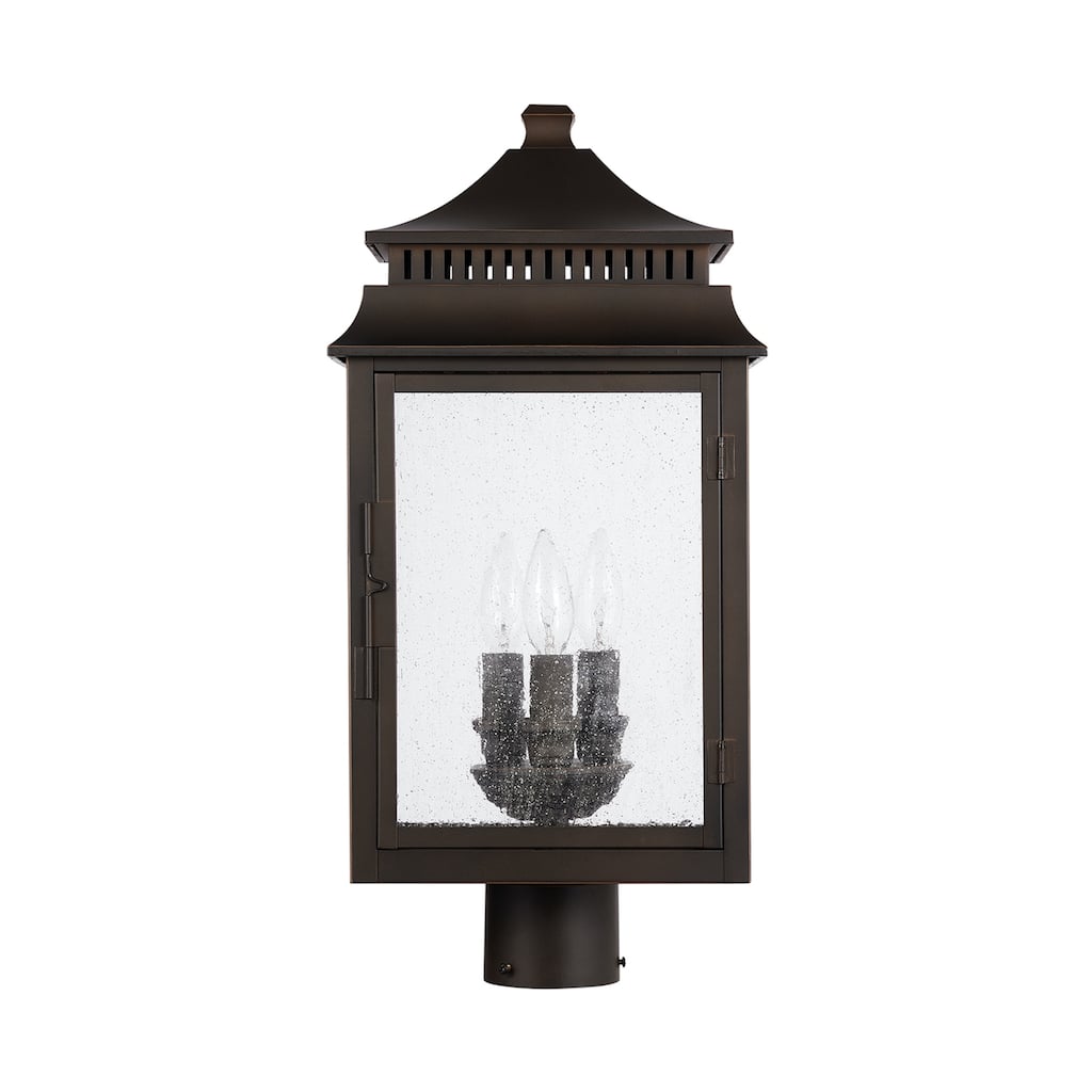 Sutter Creek 3-light Oiled Bronze Outdoor Post Lantern