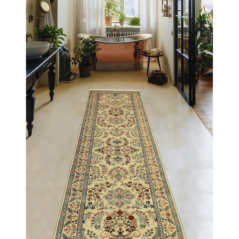 Pak-Persian Elinor Ivory/Rose Runner - 2'6" x 11'9"