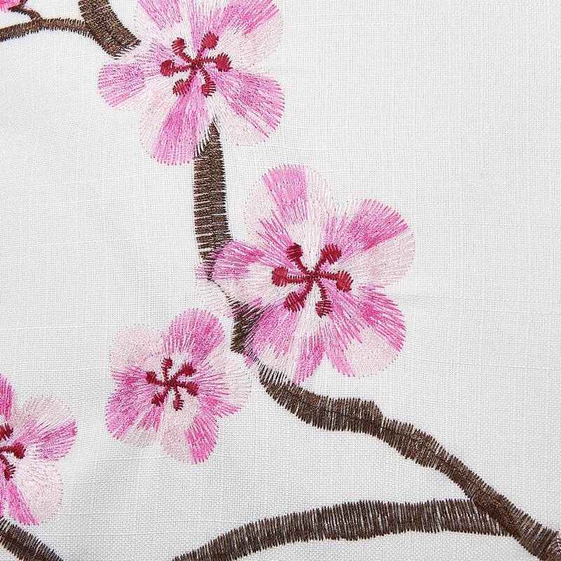 Embroidery Canvas Pillow Shell 2 Piece Set, Cherry Blossom, NO INSERT