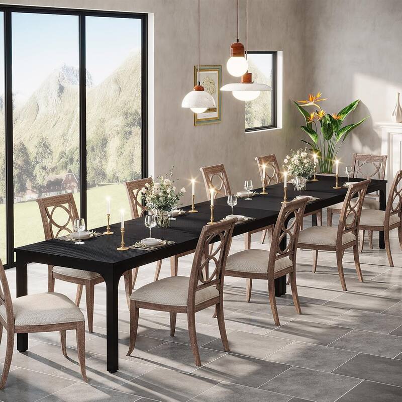 78.7" Rectangular Dining Table, Wood Kitchen Table for Home, Restaurant, Cafe, Office, Apartment, Bakery