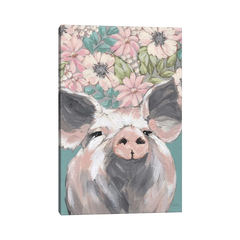 iCanvas "Patrice The Pig" by Michele Norman Canvas Print