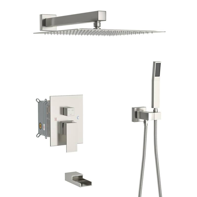 Minimalist Wall Mounted Dual Shower Head Shower Set