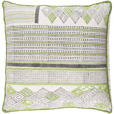 Decorative Prance Lime Throw Pillow Cover (22 x 22)