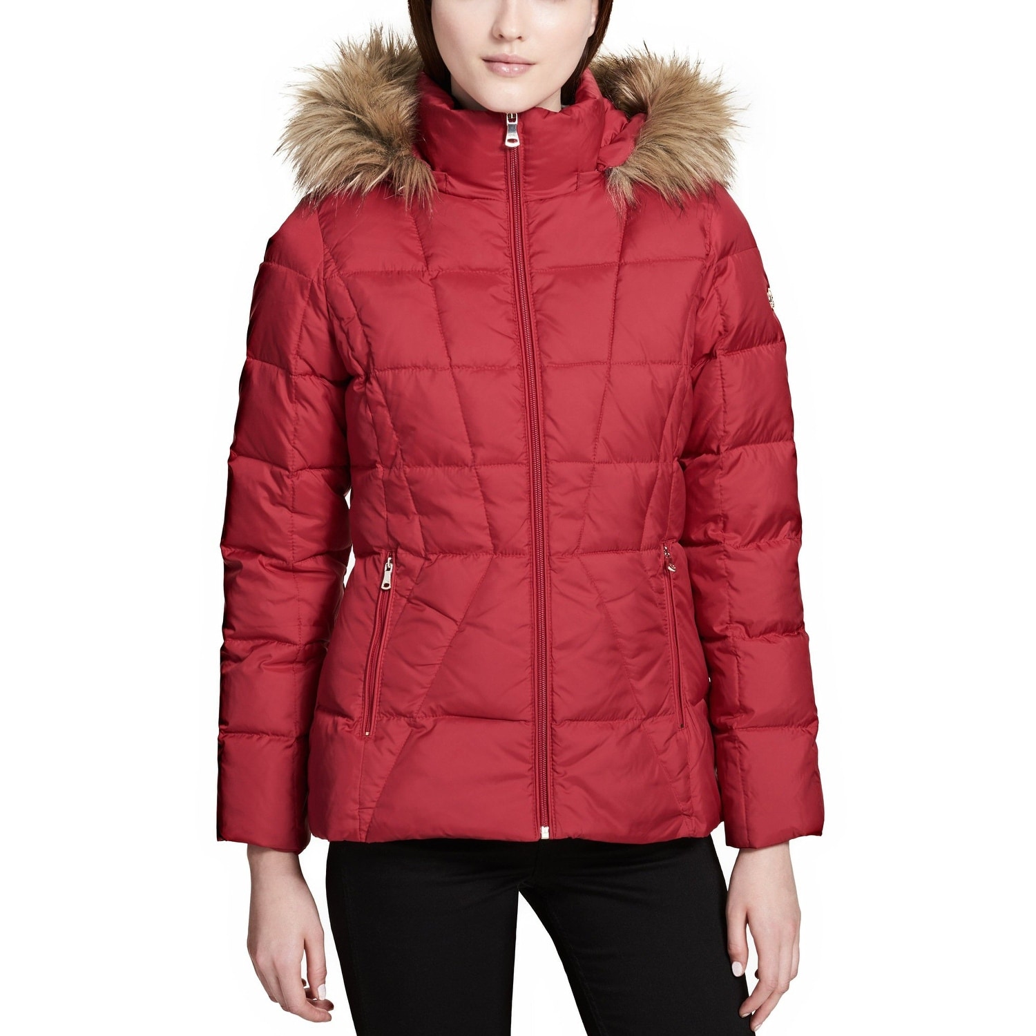 calvin klein petite puffer coat